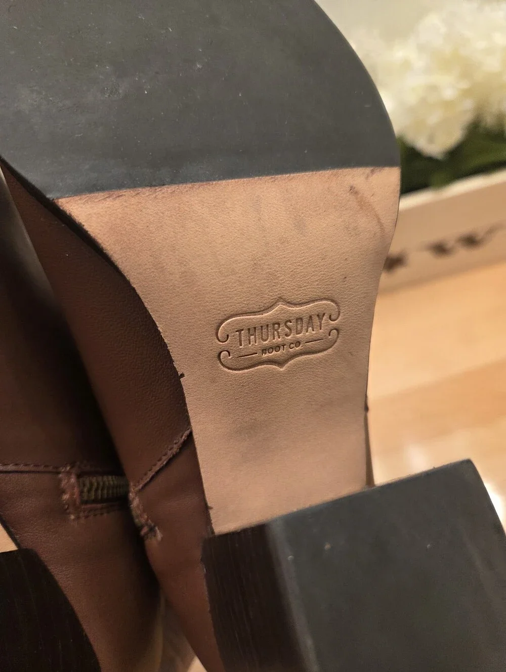 Thursday Boot Company Uptown Ankle Boots Bourbon Brown Leather Womens Size 7